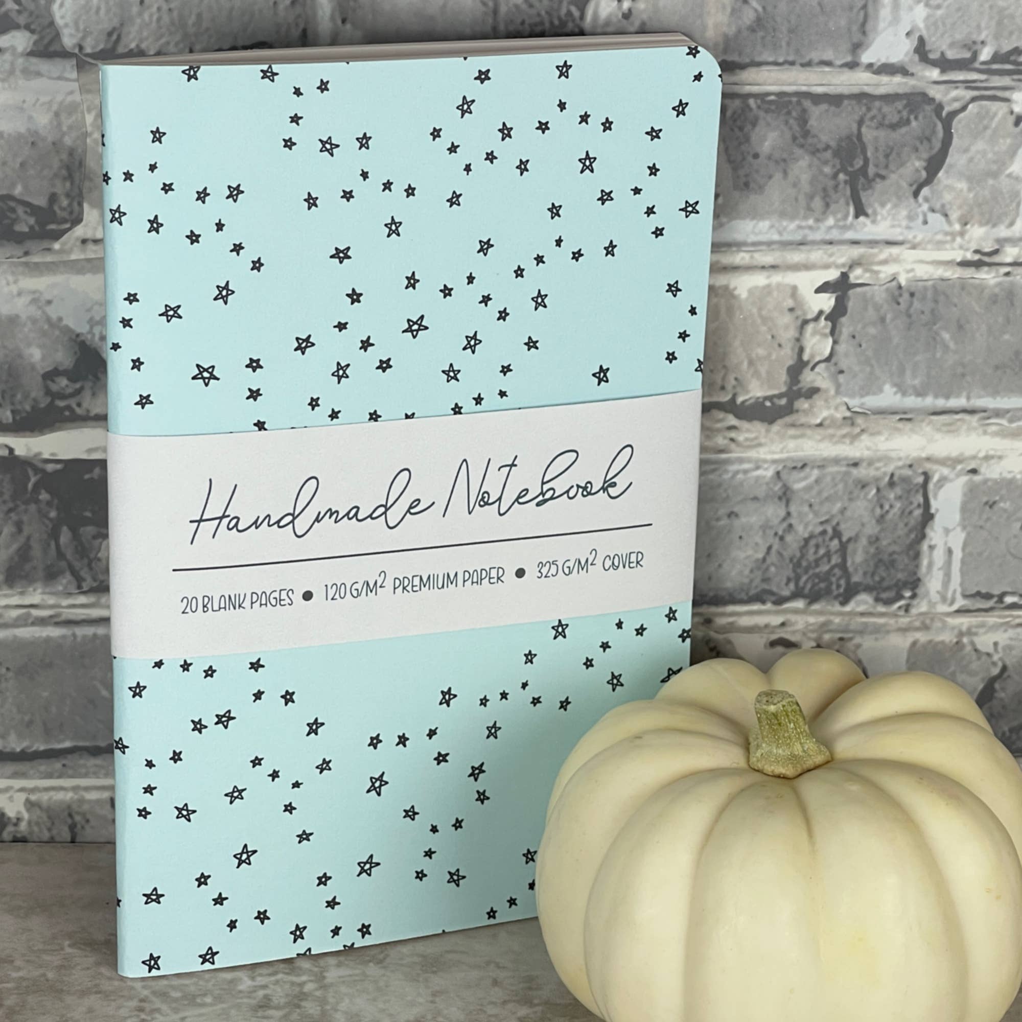 Art by Erica H & Rebel Stitchers - Wholesale Notebook - Handmade Saddle Bound Notebook - Doodle Stars - A5ish1