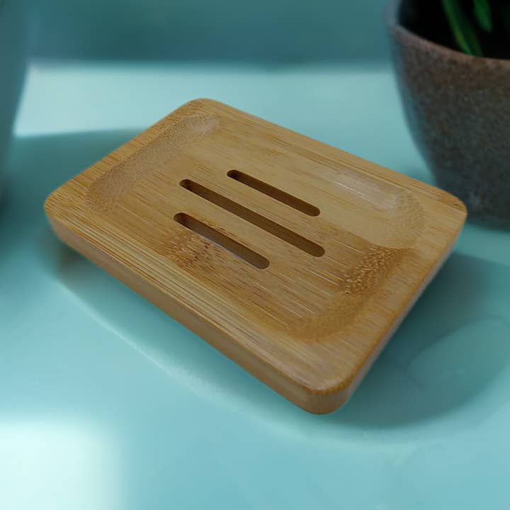 Simply Organic Soaps - Wholesale Bath soap dish - Rectangle Bamboo Soap Dish0