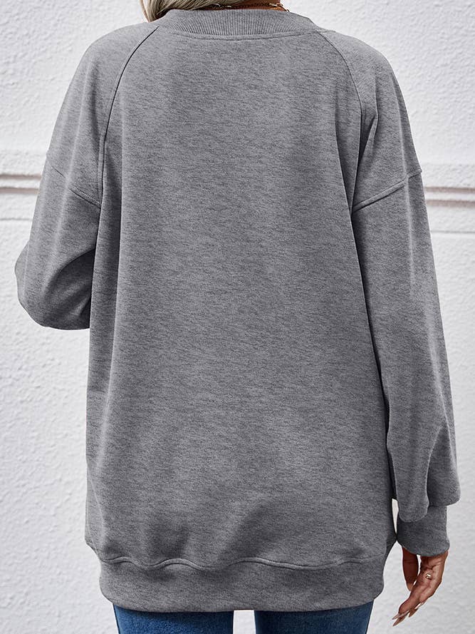 UNISHE – wholesale Sweatshirt – Women's – Plain Splicing Crew Neck Sweatshirt BBYS0334