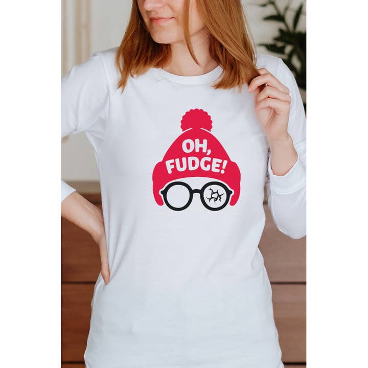 Oh Fudge Christmas Winter Graphic Long Sleeve for wholesale by Kissed Apparel