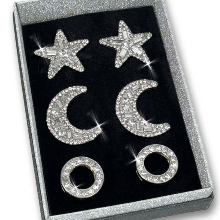 CHAUSSURE BLING DE LA COLLECTION CELESTIAL EN ARGENT CLAIR pour la vente par Jacqueline Kent