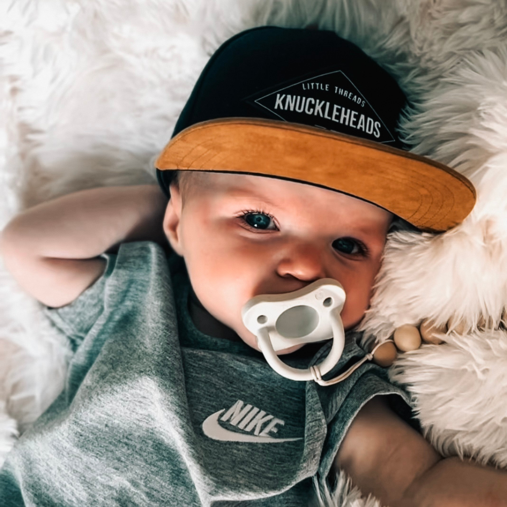 Black Hat for Infant | Eli Newborn Snapback Hats for wholesale on Faire12