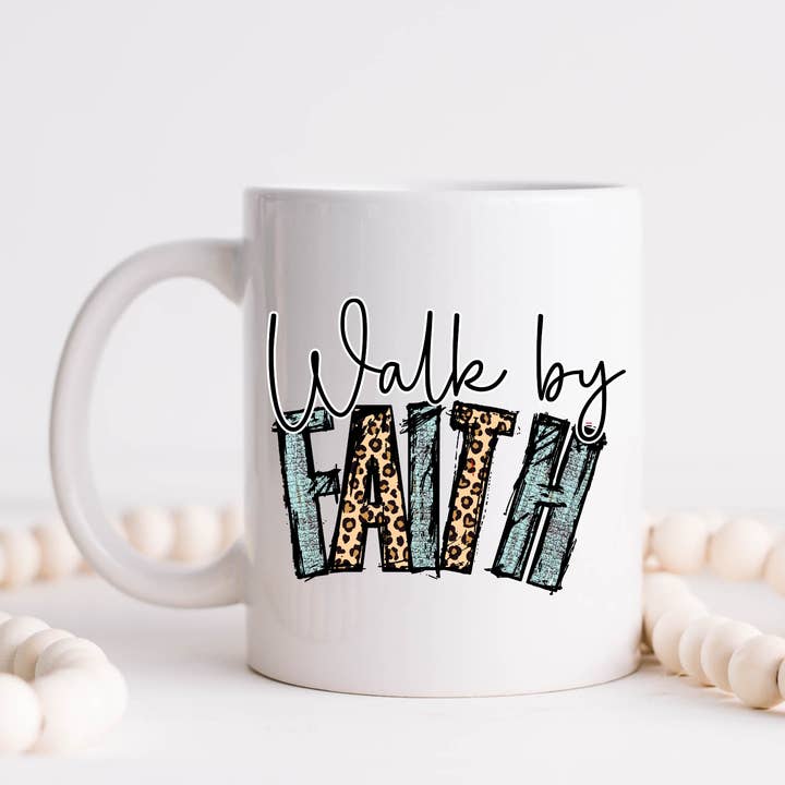Caneca de Café Fé Caminhada, Faith Gift Ideias por atacado de Hm Mugs