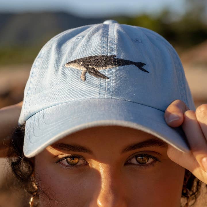 Humpback Whale Fish Lid | Cotton Dad Cap in Blue and other Purchase Wholesale fortune teller fish. Free Returns & Net 60 Terms on Faire trending on Faire.