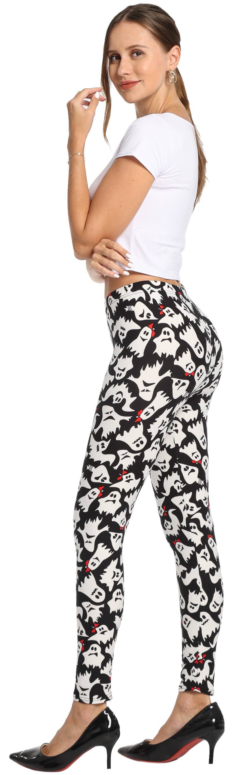 Imagine Imports - Wholesale Fashion Leggings - Women's - Plus size Halloween Ghost print everyday legging (LGPP-216)0