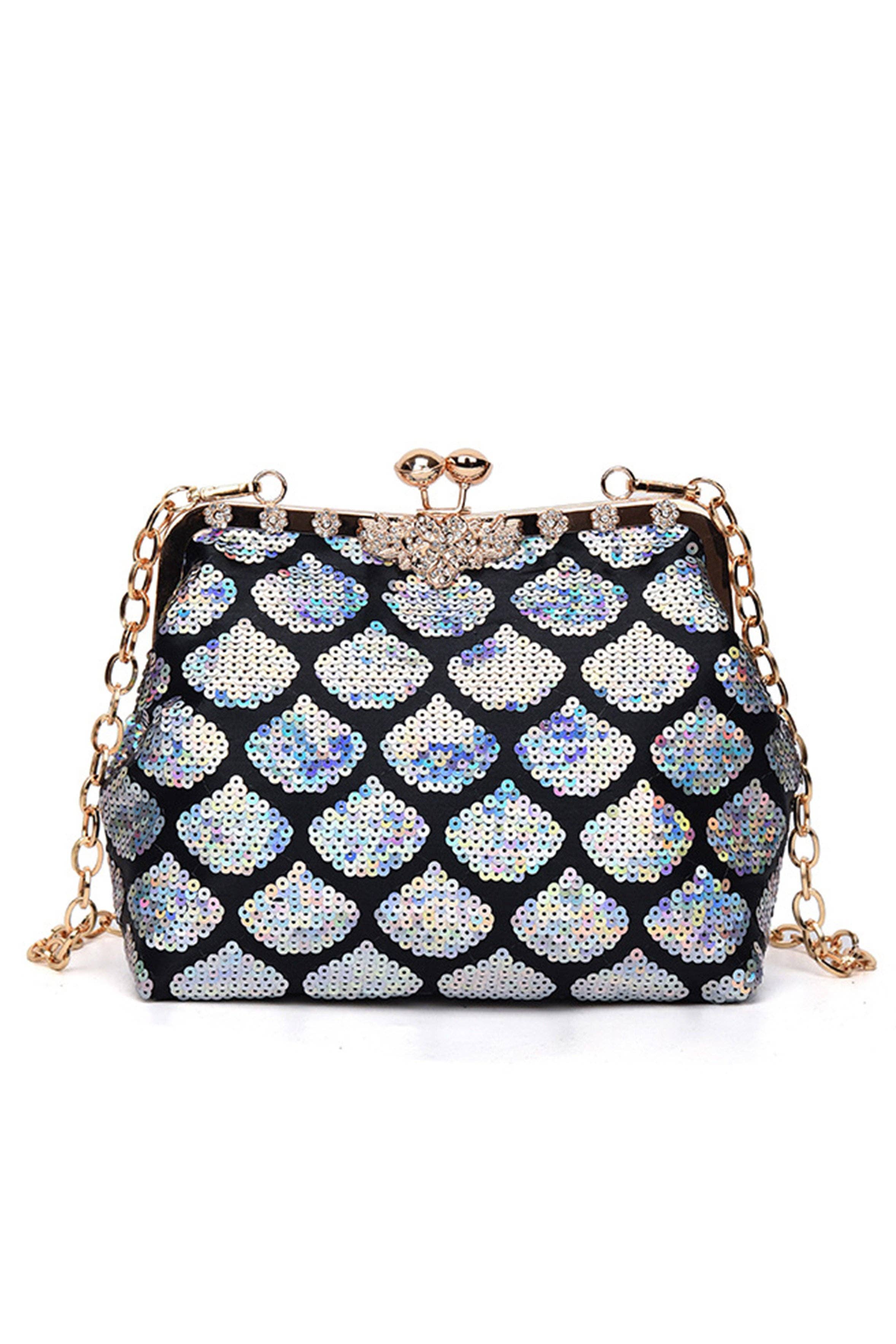 Ole - Wholesale Crossbody bag – Women's - Fish Scales Sequins Shell Shape Crossbody HB25532