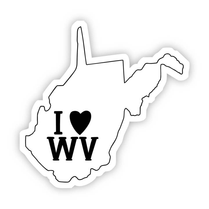 I Love West Virginia Sticker for wholesale by Big Moods