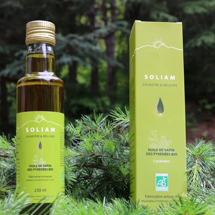 SOLIAM Organic Sunflower Oil flavoured with fir buds 250 ml for wholesale by ABIES LAGRIMUS