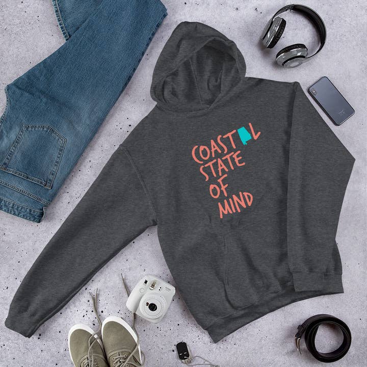 Coastal State of Mind™ Alabama Beach & Bonfire Unisex Hoodie for wholesale by Coastal & Midwest State of Mind
