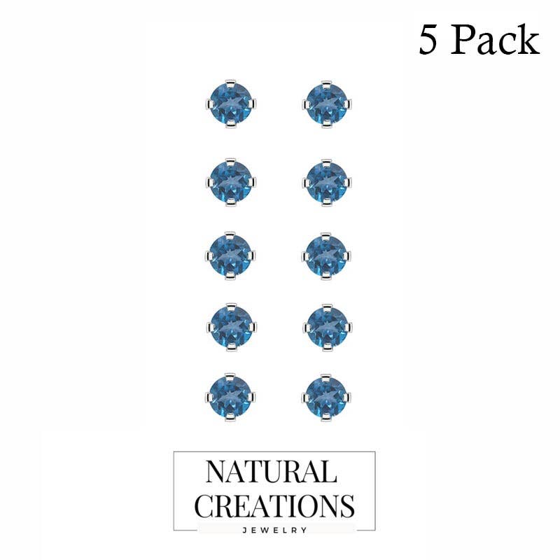 Nature Crafts – wholesale Stud/post earrings – Natural Gemstone Round Stud Earrings for Women in 925 Silver11