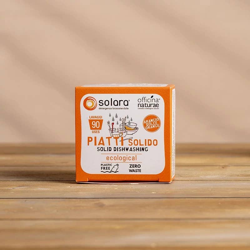 Officina Naturae - Wholesale Dish Soap - Solara solid dishwashing with sweet orange 80g