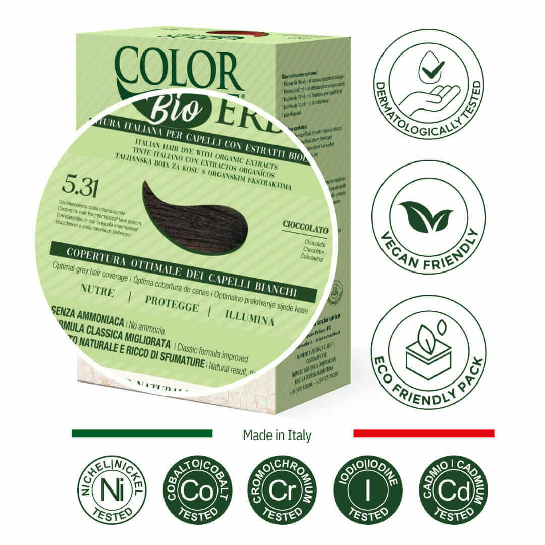 COLOR ERBE - Wholesale Hair Dye - Color Erbe Estr. Dye Organic Chocolate (5.31) - Made in Italy1