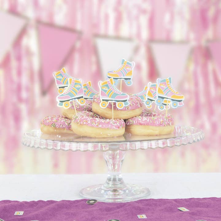 Tim&Puce Factory - Wholesale Cake/Cupcake Topper - PICS A COCKTAIL ROLLERS 90'S PARTY X 102