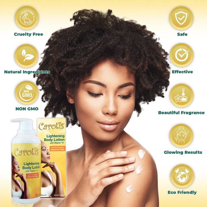 Mitchell Brands - Wholesale Body Cream/Lotion - Carotis Lightening Body Lotion with Vitamin A - 400ml / 14.10 fl oz