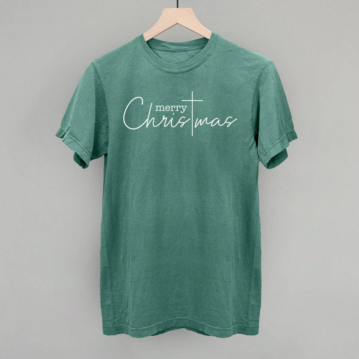 Ivy + Cloth - Wholesale Screen Printed T-Shirt - Women's - Merry Christmas Cross2