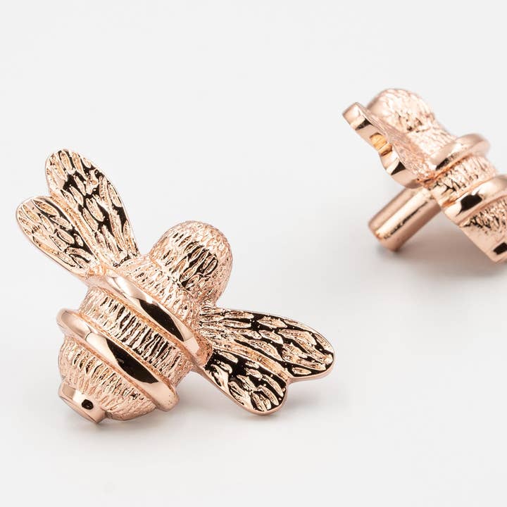 Pomello per cassetto Bee - Finitura oro rosa per la vendita all'ingrosso da parte di Brass bee