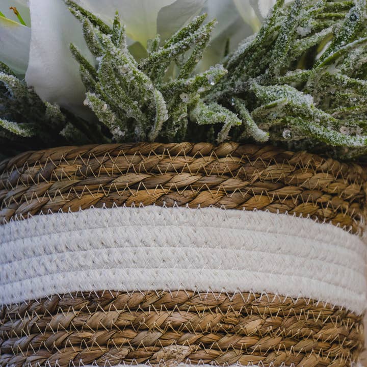 B&P Italia - Wholesale Basket - Natural white and natural braided cattail baskets1
