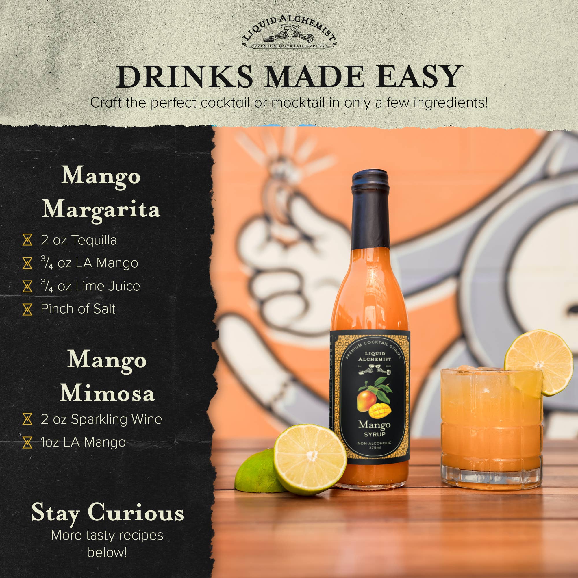 Liquid Alchemist Syrups - Wholesale Cocktail Mix/Syrup - Mango Cocktail Syrup2