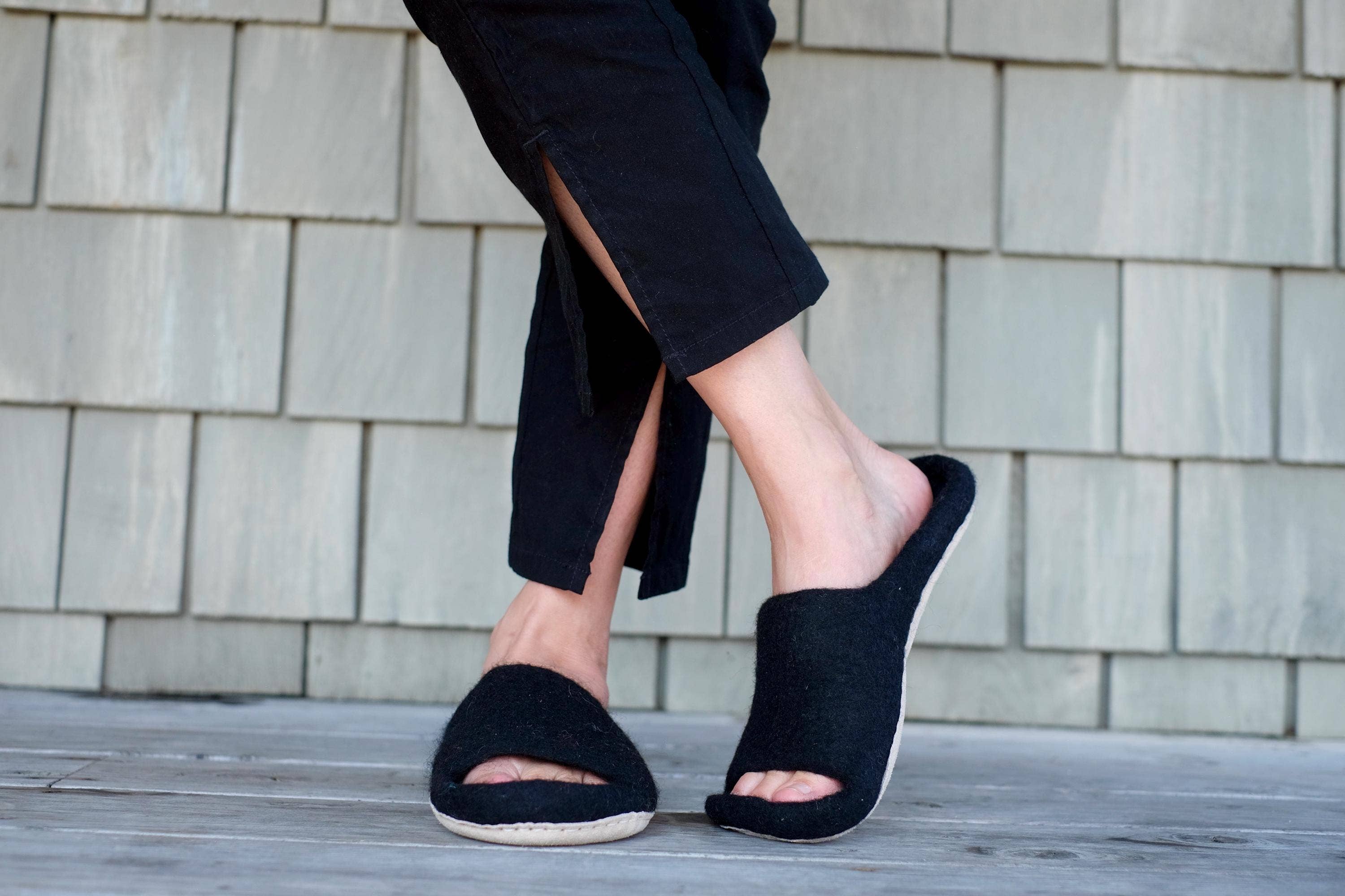 Fuzzy cove - Wholesale Slippers - Women's - Luxury Organic Merino Wool Slipper Slides | Women | Eco-Friendly Warmth, or Leather Foot Sole, Arch Support Home Cozy Comfort Gift4