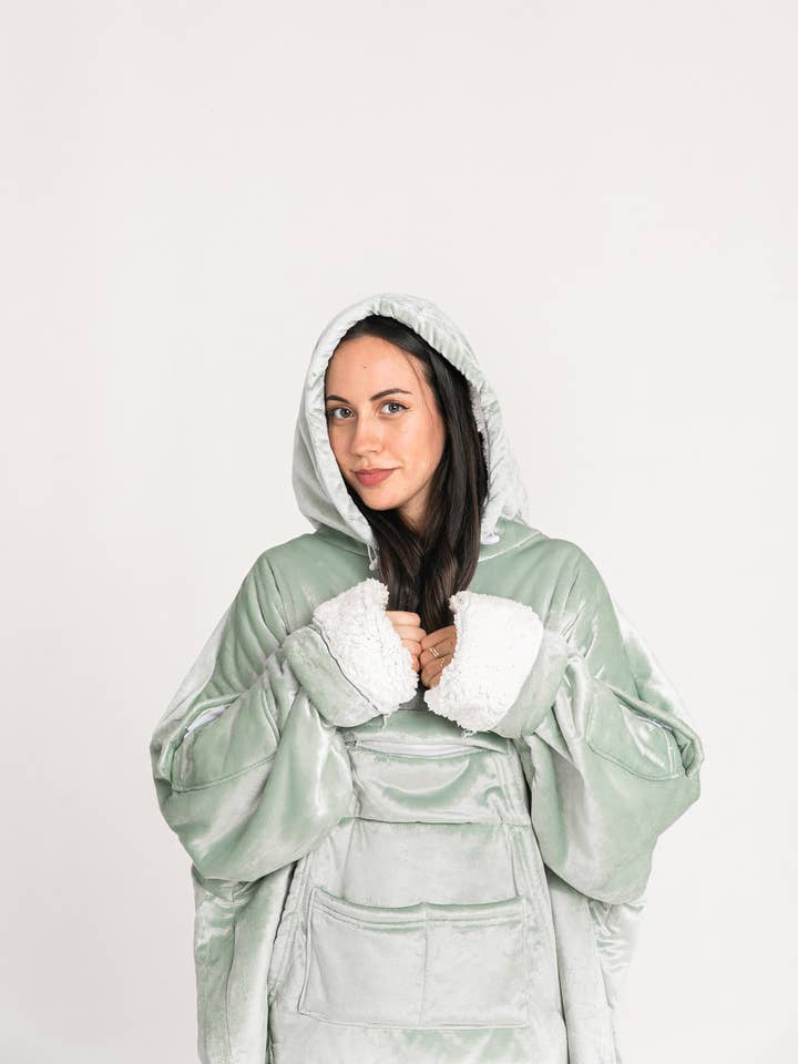 Flamingueo - Vendita all'ingrosso Tutina - Donna - Felpa/coperta unisex oversize colore verde