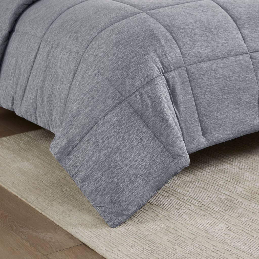 Olliix - Wholesale Down Comforter - Oversized Jersey Knit Down Alternative Comforter, Grey6