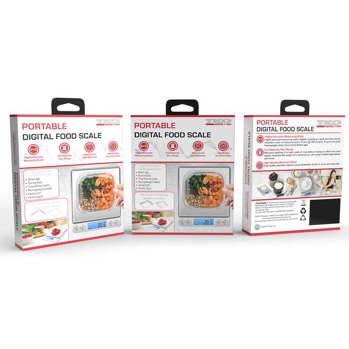 Lifeware Group LLC – Engroshandel Vægt – TKO Bærbar Digital Madvægt - Sølv