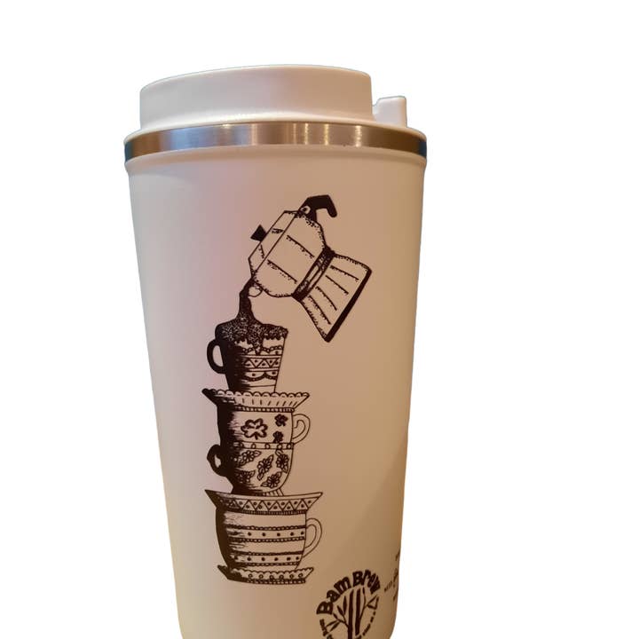 Irish Designed Reusable Cup White Tea & Coffee – 17oz/510m for wholesale by Bambrew