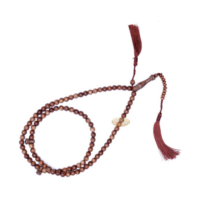 IndoMode – wholesale Bönehalsband – Naturfärgat järnträ 8 mm muslimska Tasbih bönpärlor