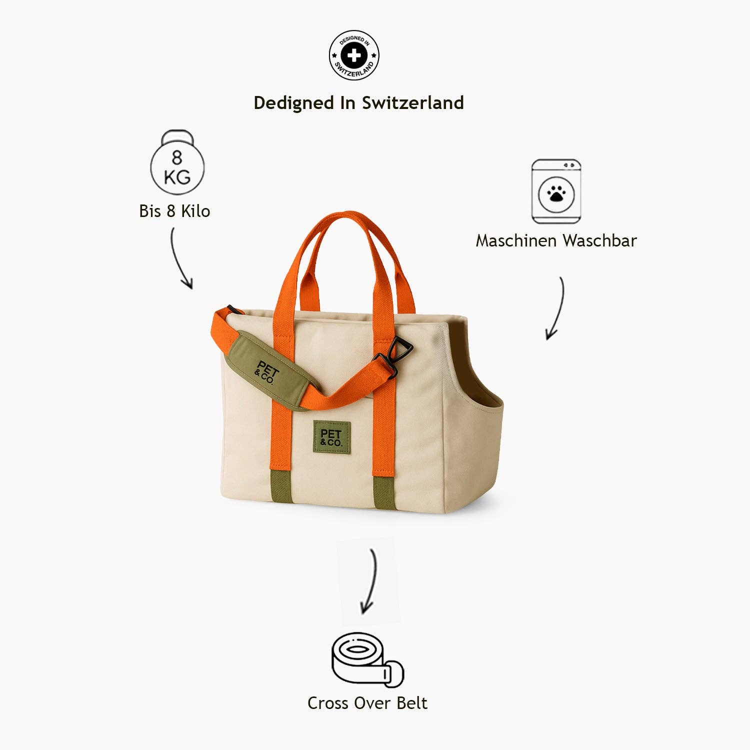 PET & Co. eine Marke von Variance GmbH - Wholesale Pet Carrier - Dog - Bruno Canvas - Luxury Dog Bag in Cream1