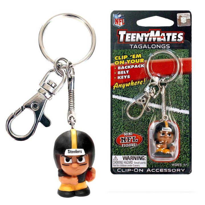 Pittsburgh Steelers TeenyMate Tagalongs Keychain for wholesale by Party Animal, Inc.