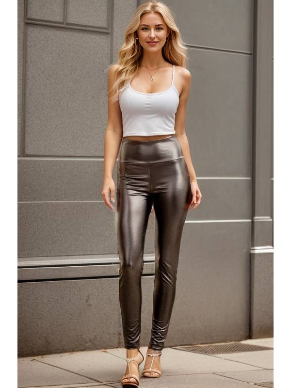 HEIMISH - Wholesale Fashion Leggings - Women's - SP1060-10 FAUX LEATHER SLIM FIT LEGGINGS4