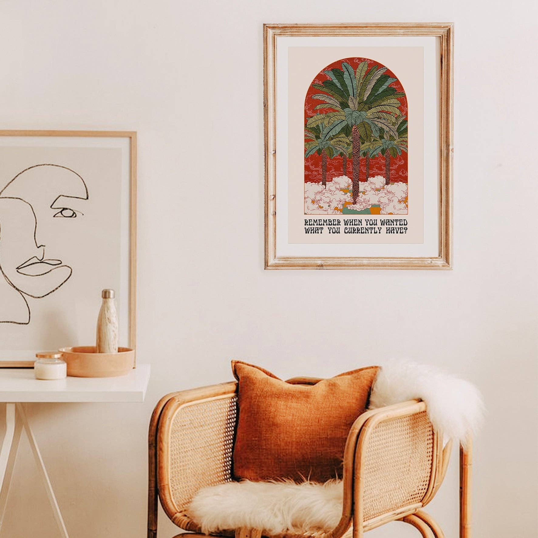 OMG Kitty – wholesale Art print – Remember When Palm Tree Boho Style Typography Art Print2