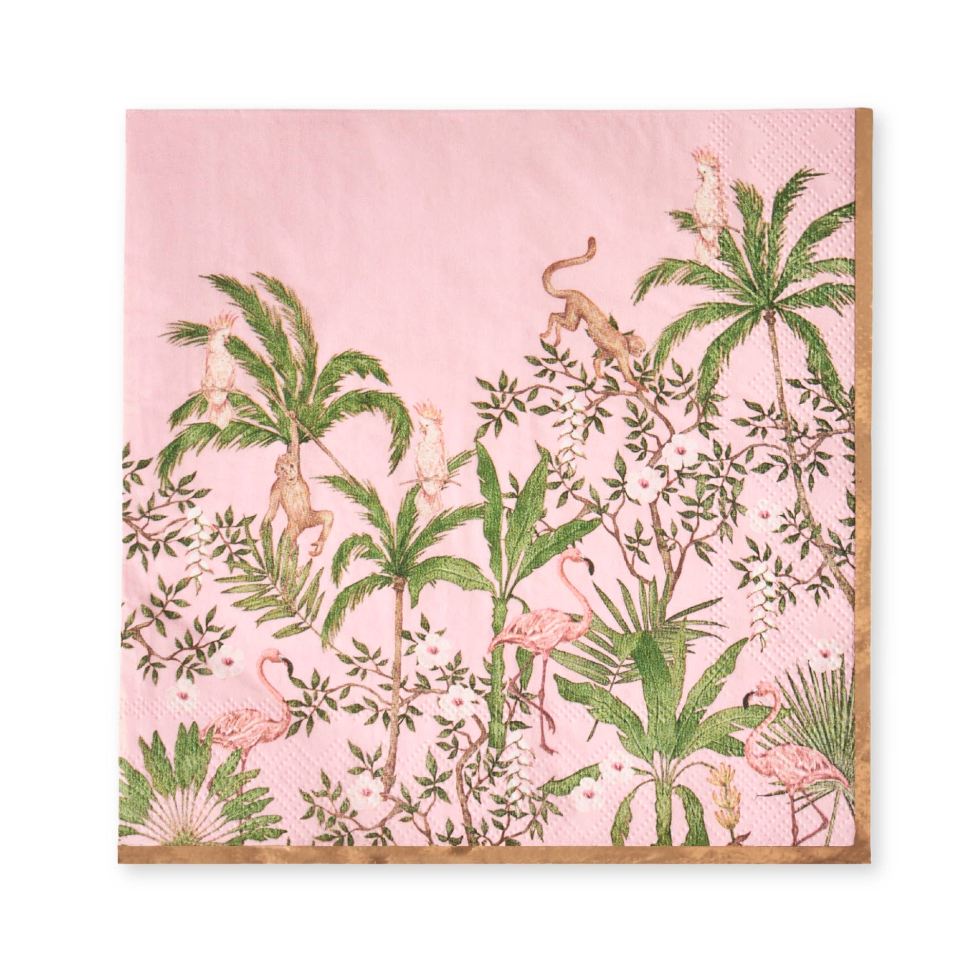 Harlow & Grey - Wholesale Disposable napkin - Palm Beach - Pink & Green Large Paper Napkins