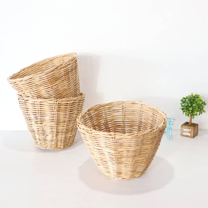 Thaihomeshop - Wholesale Basket - Small Thai Rattan Basket - Storage & Organization3