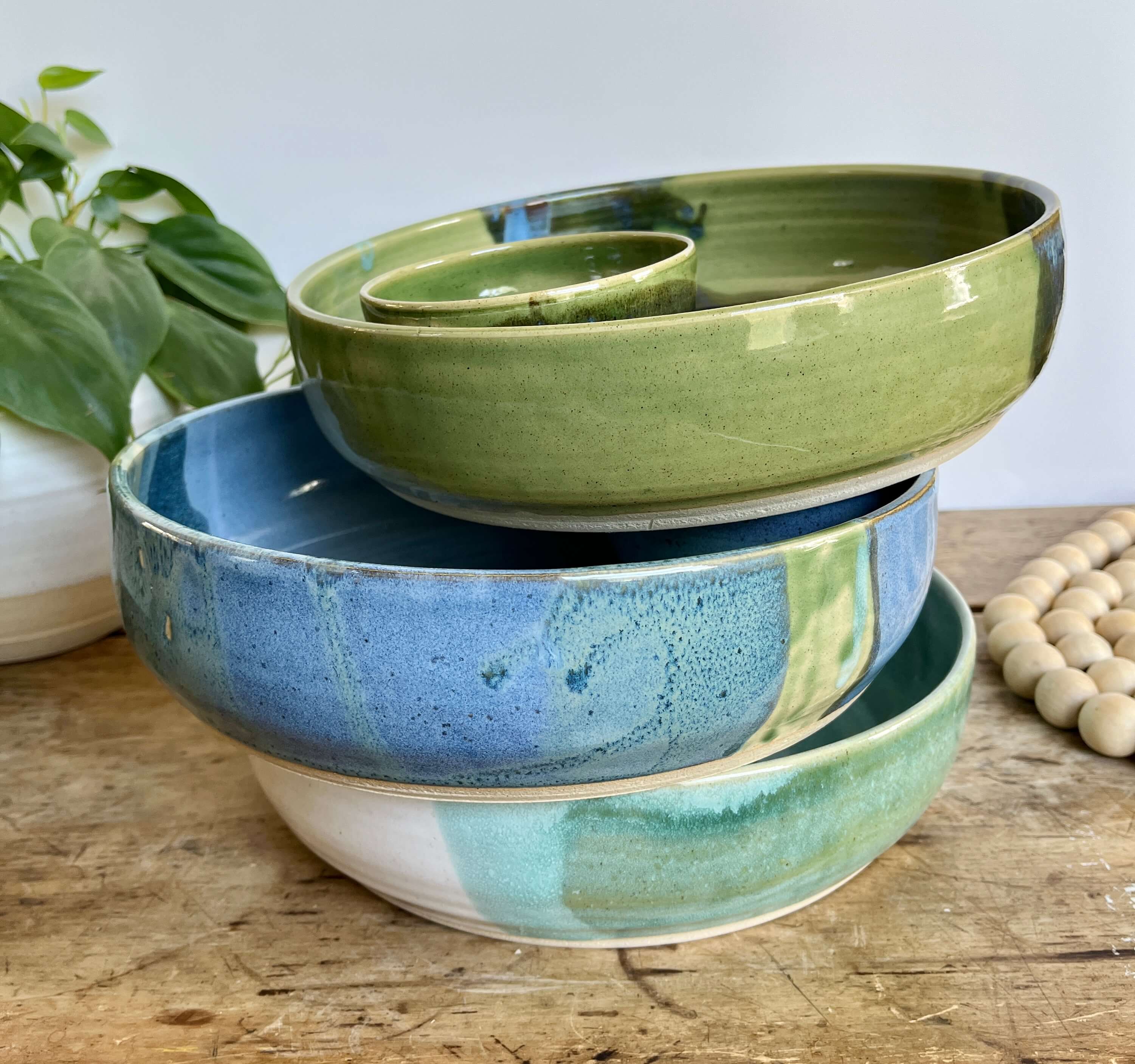 Coastal Clay Co. - Wholesale Serve Bowl - Large Chip And Dip Bowl Large Summer Party Bowl14