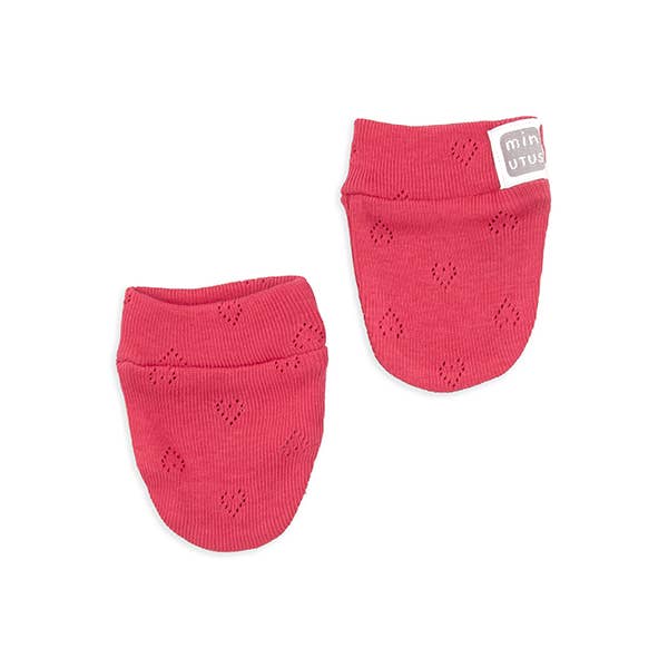 Fuchsia Heart cut-out mittens 100% cotton for wholesale on Faire2