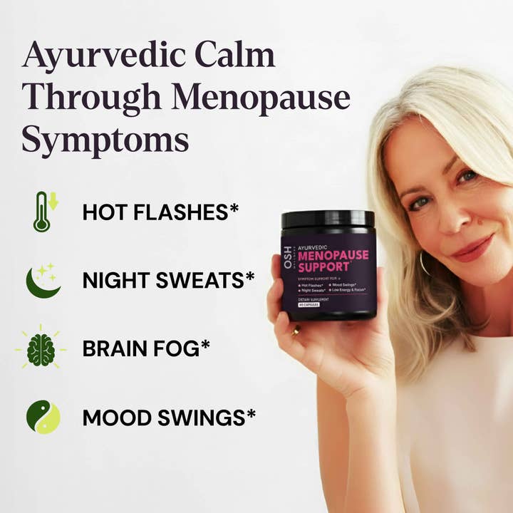 Osh Wellness - Ayurvedic Wellness - Wholesale Oral Supplement/Vitamin - Ayurvedic Menopause Support | Hot Flashes, Mood, Sleep ++1