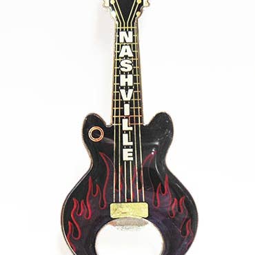 Nashville Flaschenöffner und Magnet – Flammen-Gitarre für den Großhandel von MID-SOUTH PRODUCTS