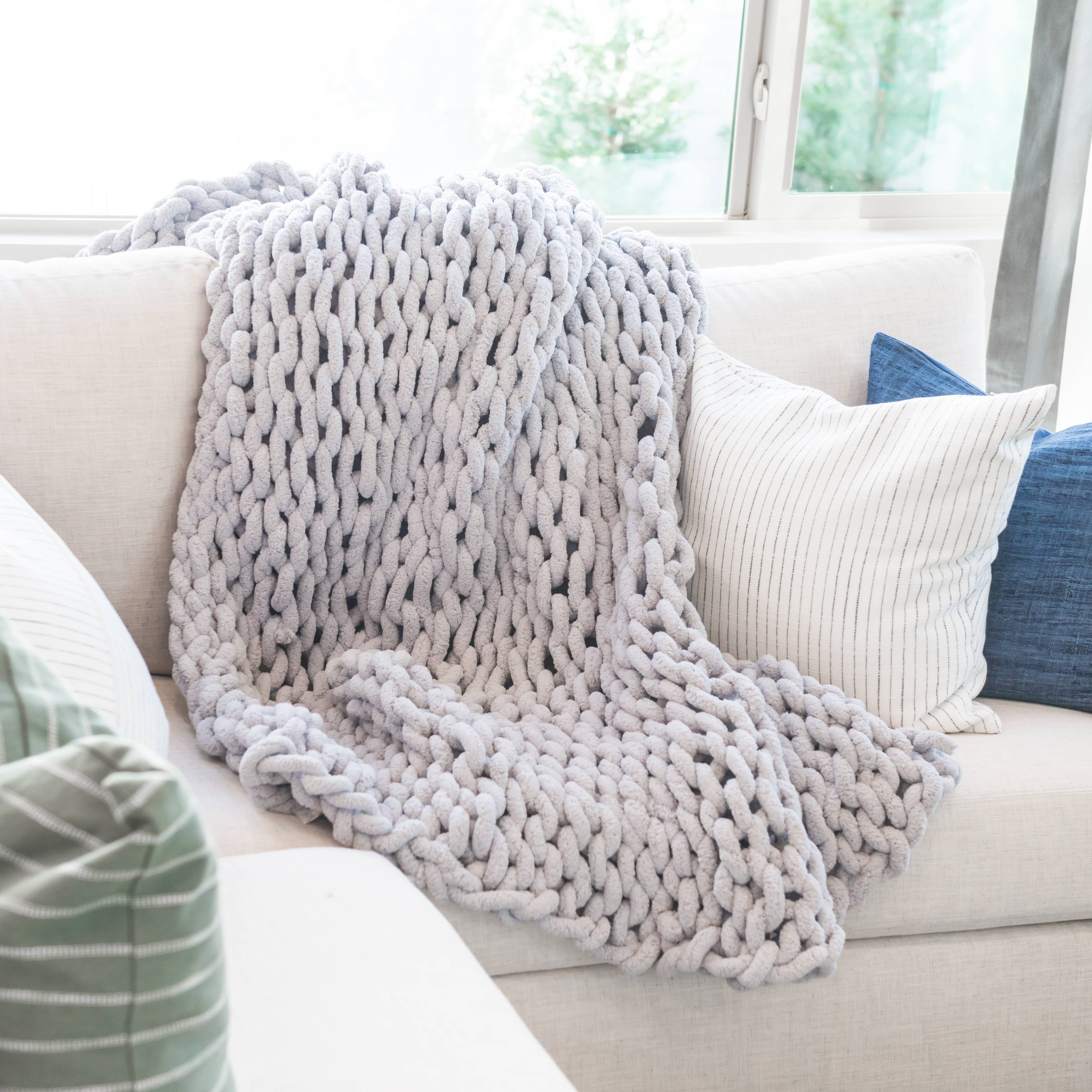 Everyday Cozy Living - Vente Plaids - Tricot épais : chenille ultra douce, 50 « x 60", plusieurs couleurs4