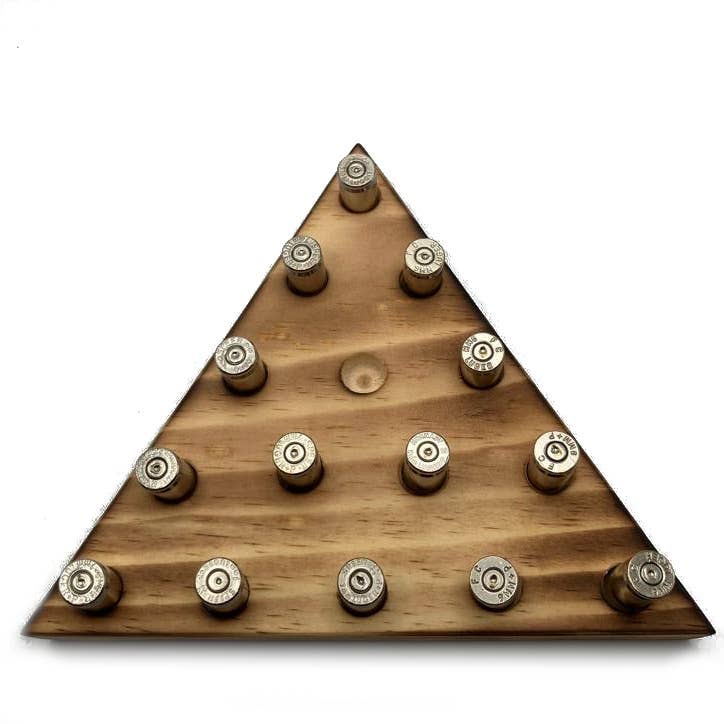Vermont Cut Coins & 2nd Shot Round - Wholesale Board Game - Triangle Peg Game, Cracker Barrel Brain Puzzle, Man Cave,3