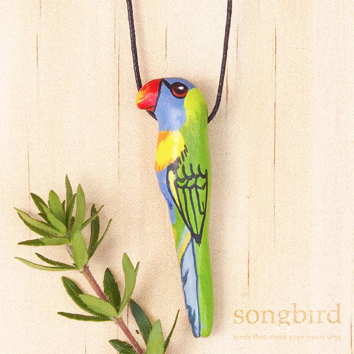 Songbird - Wholesale Pendant/charm necklace - Rainbow Lorikeet Whistle Necklace
