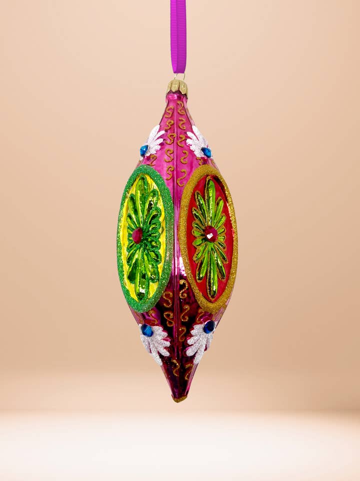 Viva Coin Ornement de Noël en Verre Poli pour la vente par Kenzies of London