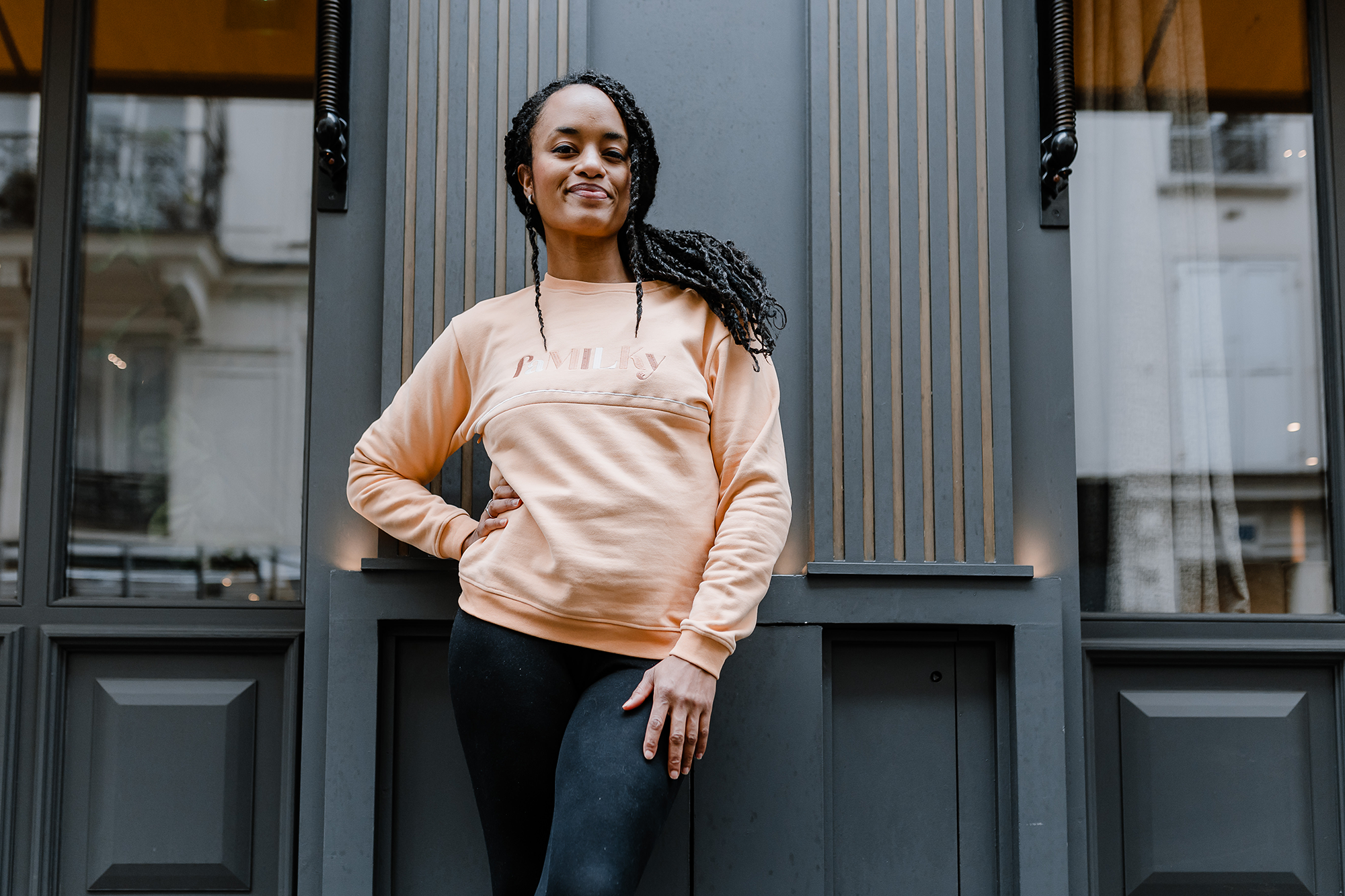 You&Milk - Wholesale Sweatshirt - Women's - faMILKy apricot nursing sweatshirt4