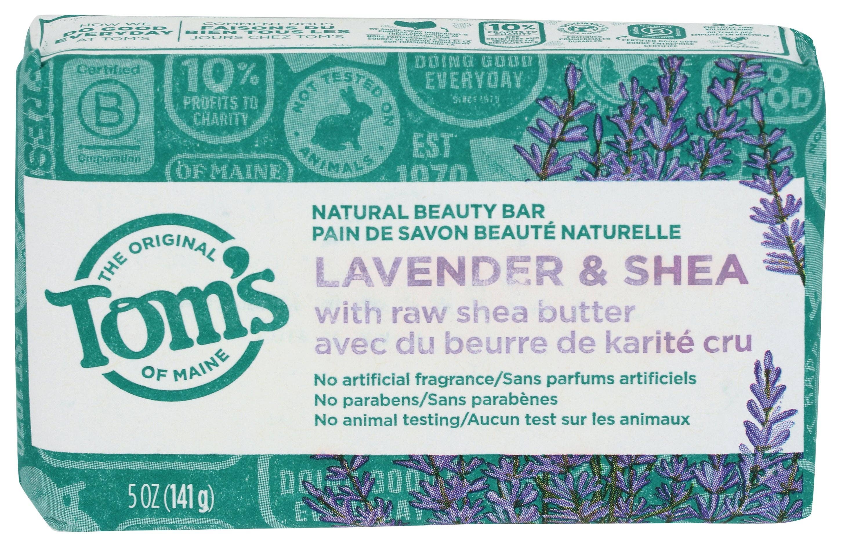 Everyday Supply Co - Wholesale Bar Soap - TOMS OF MAINE SOAP BAR LAVENDER TR TEA - Case of 30