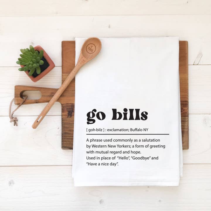 Perfect Day Print Co - Wholesale Tea Towel - Buffalo Bills NY Tea Towel - Go Bills Home Decor