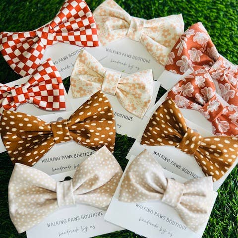 Walking Paws Boutique - Wholesale Pet Bow Tie - Dog - assortment of fall/winter bowtie attachable to dog collars2