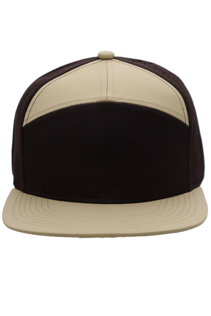 Cap Zone – Boné - Unissexo por atacado – Boné Snapback 7 Painéis com Frente Colorida e Perfurações Digitais17