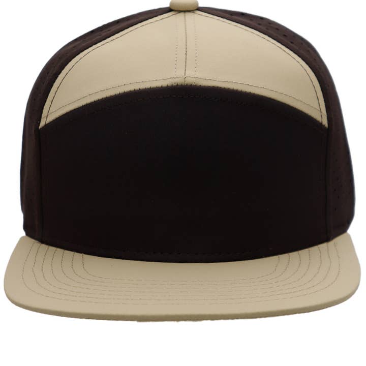 Cap Zone - Wholesale Flat Brim Cap - Unisex - Colored Front 7 Panel Digital Perforated Snapback17
