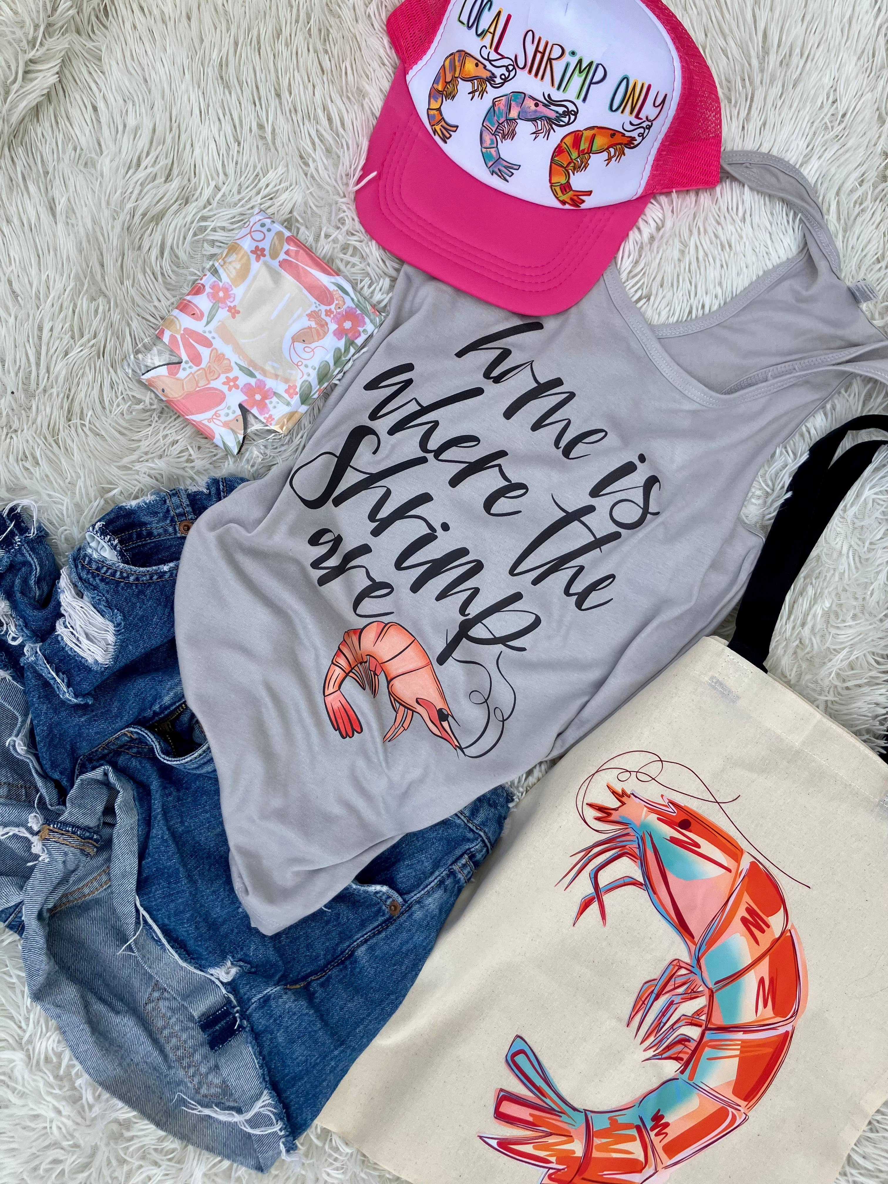 on the Bayou - Wholesale Drink Huggers & Koozies - Shrimp floral shrimp festival koozies2