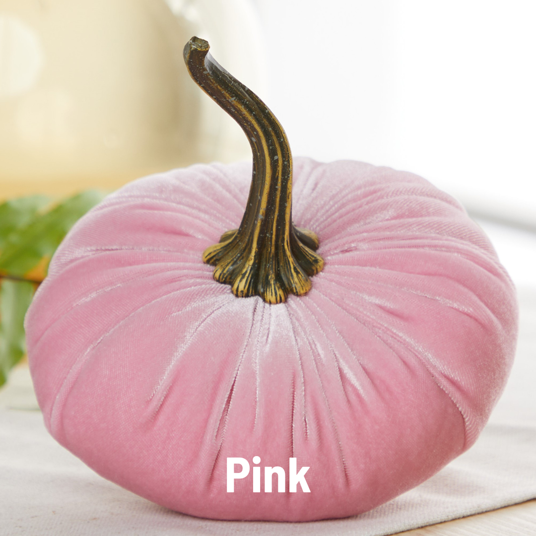 Your Heart's Content - Wholesale Decorative Tabletop Object - Pumpkin Large Velvet, Fall Mantel Decor, Halloween Table25